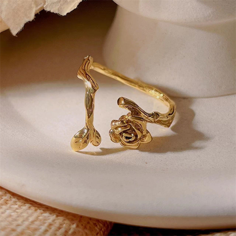 Anillos de cobre de rosa incoloro al por mayor